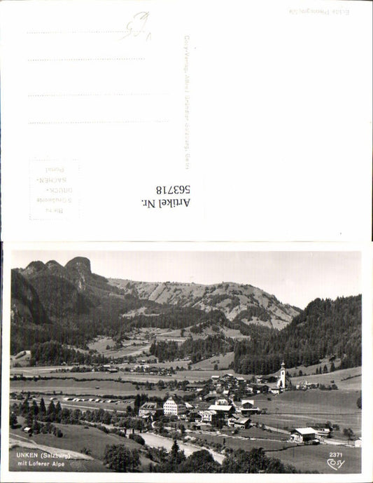 563718,Foto Ak Unken m. Loferer Alpe Totale pub Cosy 2371