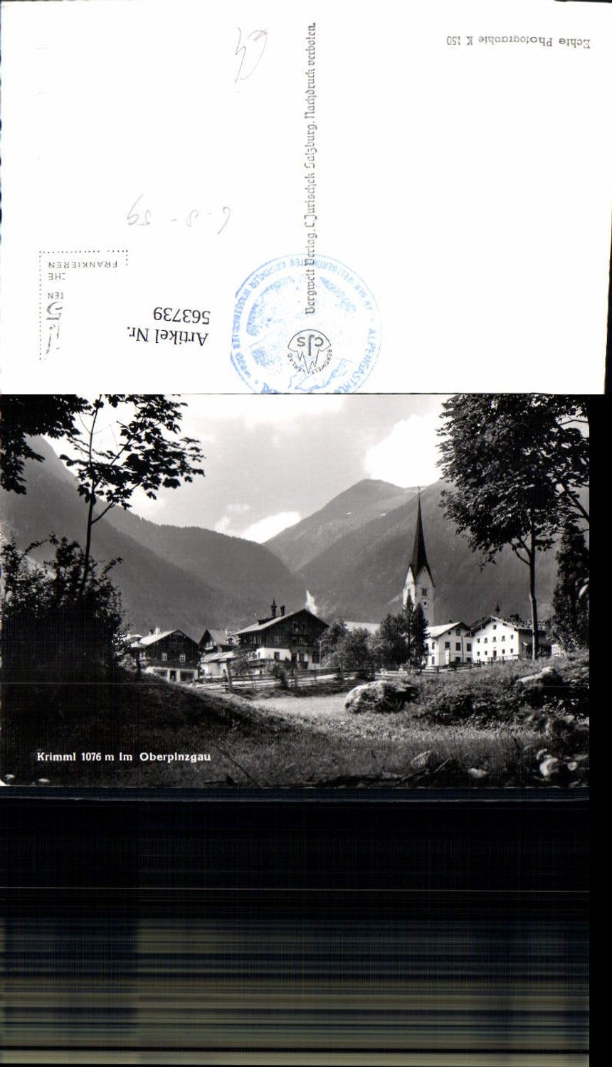 563739,Foto Ak Krimml i. Oberpinzgau Ansicht m. Kiche