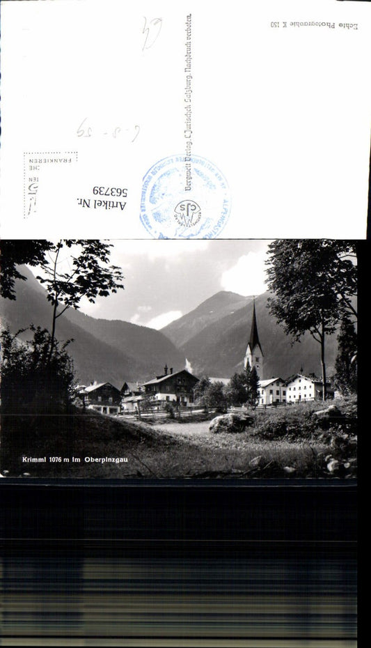 563739,Foto Ak Krimml i. Oberpinzgau Ansicht m. Kiche