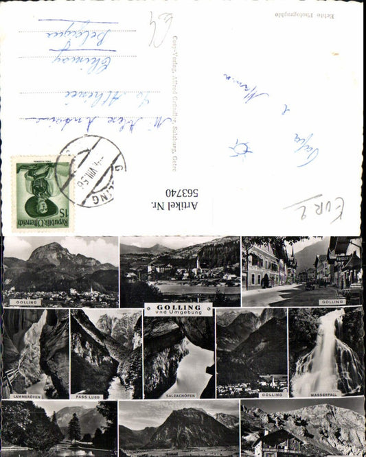 563740,Mehrbild Ak Gollingan der Salzach u. Umgebung Pass Lueg Salzachöfen Egelsee