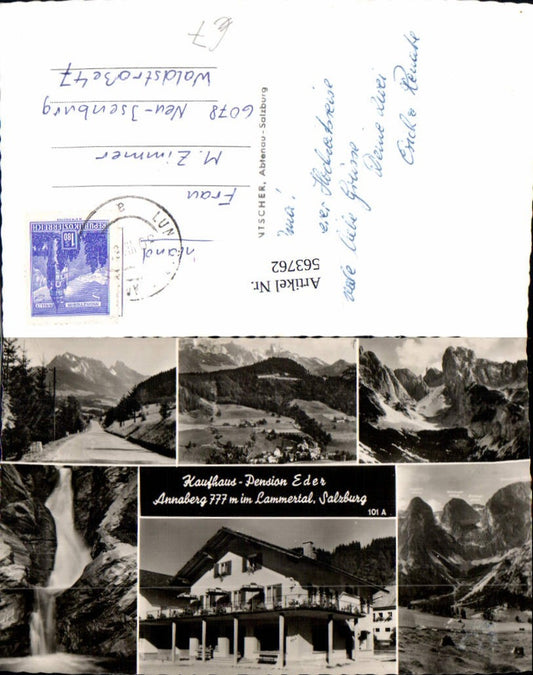 563762,Mehrbild Ak Annaberg-Lungötz Kaufhaus-Pension Eder Annaberg Lammertal