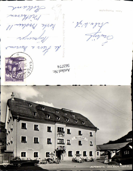 563774,Foto Ak Saalbach-Hinterglemm Alpenhotel Auto pub Cosy 9328