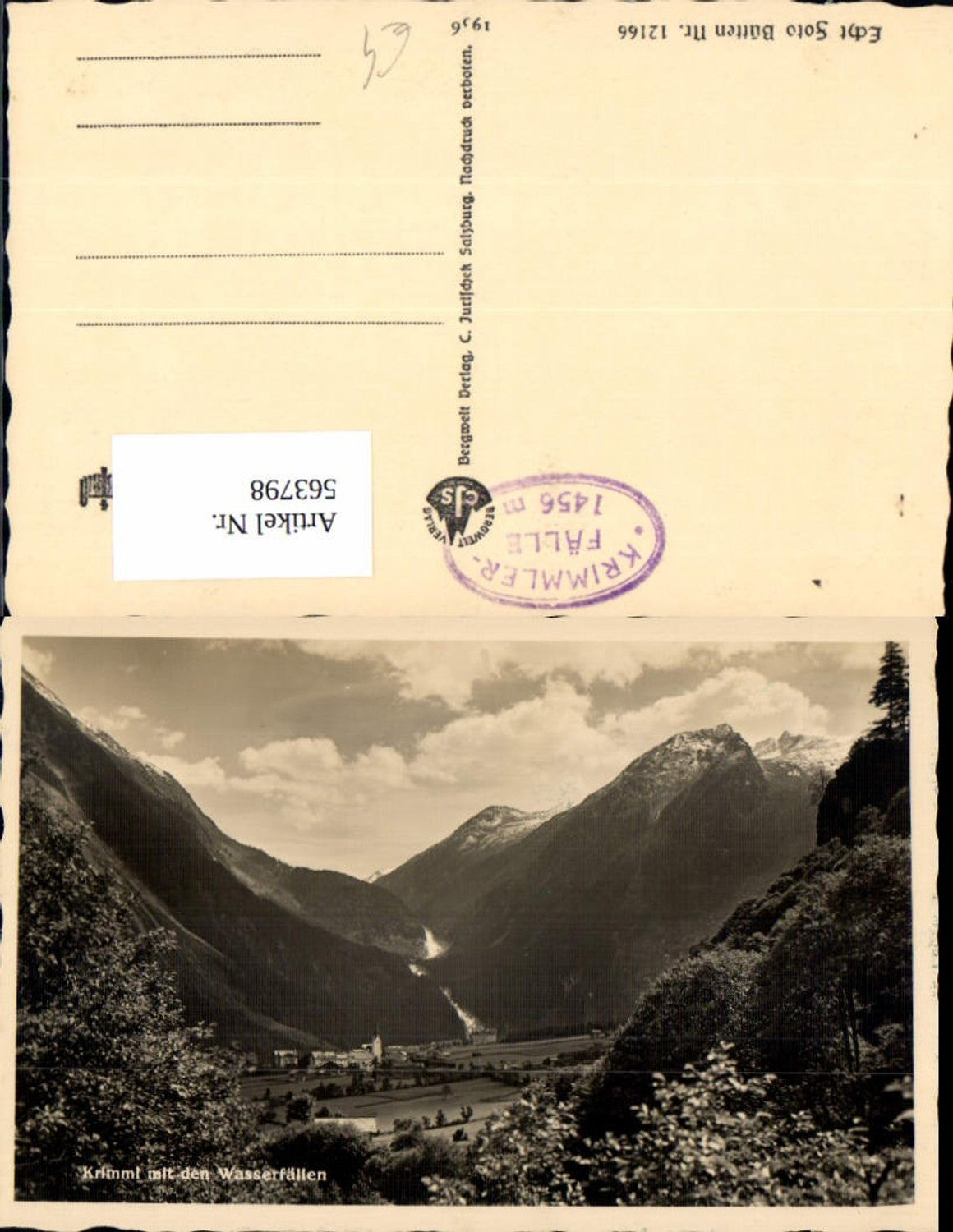 563798,Foto Ak Krimml m. d. Wasserfällen Wasserfall