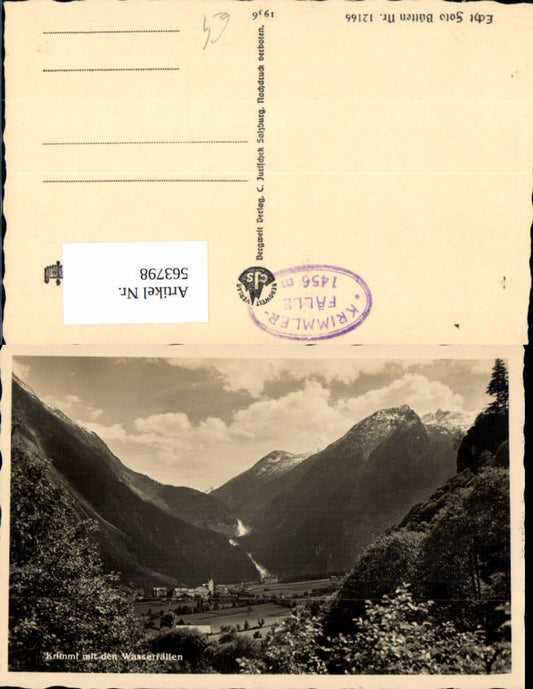 563798,Foto Ak Krimml m. d. Wasserfällen Wasserfall