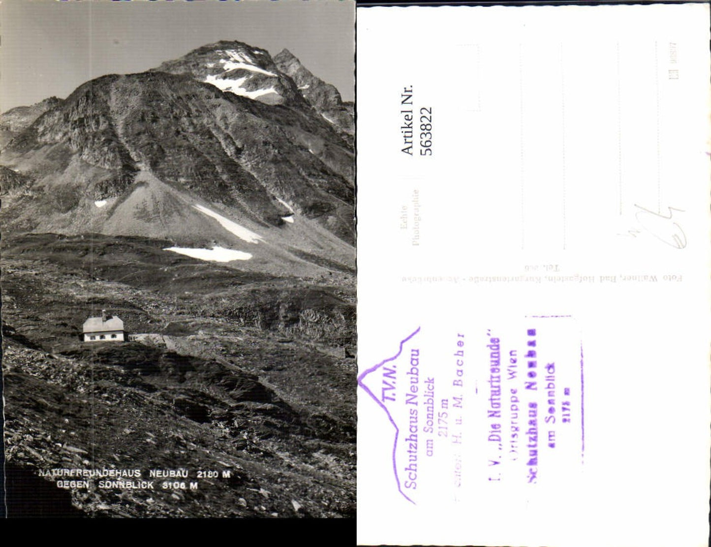 563822,Foto Ak Rauris Naturfreundehaus Neubau g. Sonnblick