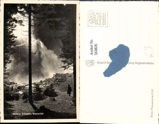 563826,Foto Ak Krimml Unterer Krimmler Wasserfall