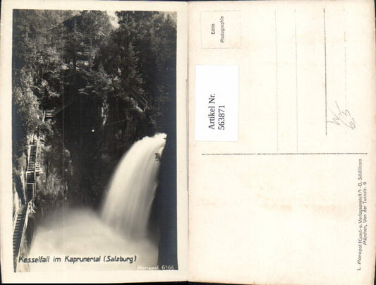 563871,Foto Ak Kaprun Kesselfall i. Kaprunertal Wasserfall