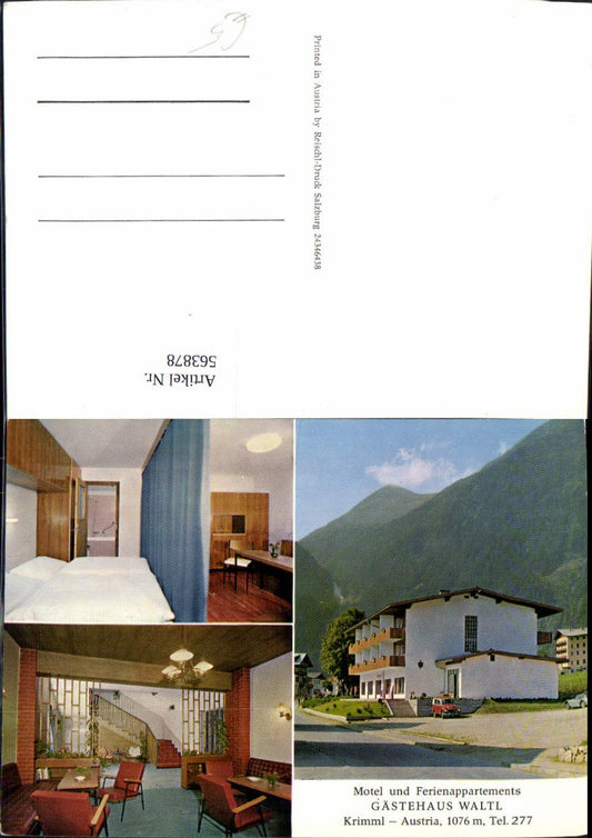 563878,Mehrbild Ak Krimml Gästehaus Waltl Ansicht Zimmer