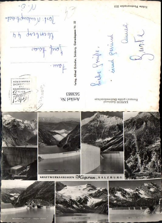 563883,Mehrbild Ak Kaprun Kraftwerk Limberg-Sperre Schrägaufzug