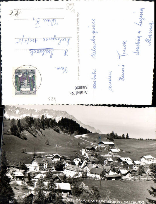 563896,Foto Ak Sankt Koloman m. Untersberg