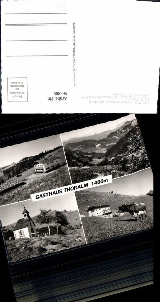 563899,Mehrbild Ak Abtenau Möselberg Gasthaus Thoralm m. Postalm Blick Wolfgangsee
