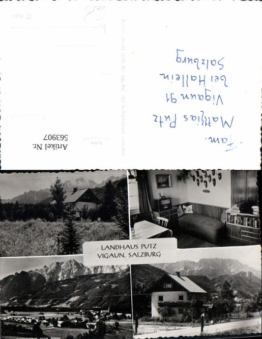 563907,Mehrbild Ak Bad Vigaun Landhaus Putz Zimmer