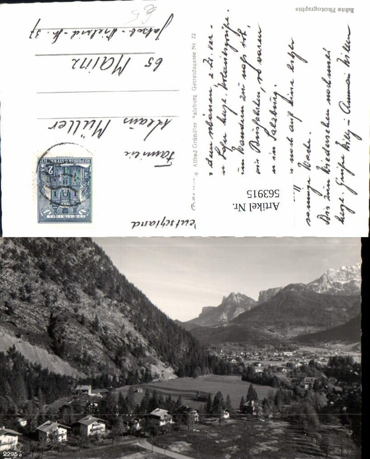 563915,Foto Ak Lofer m. Reitergebirge pub Cosy 2295a