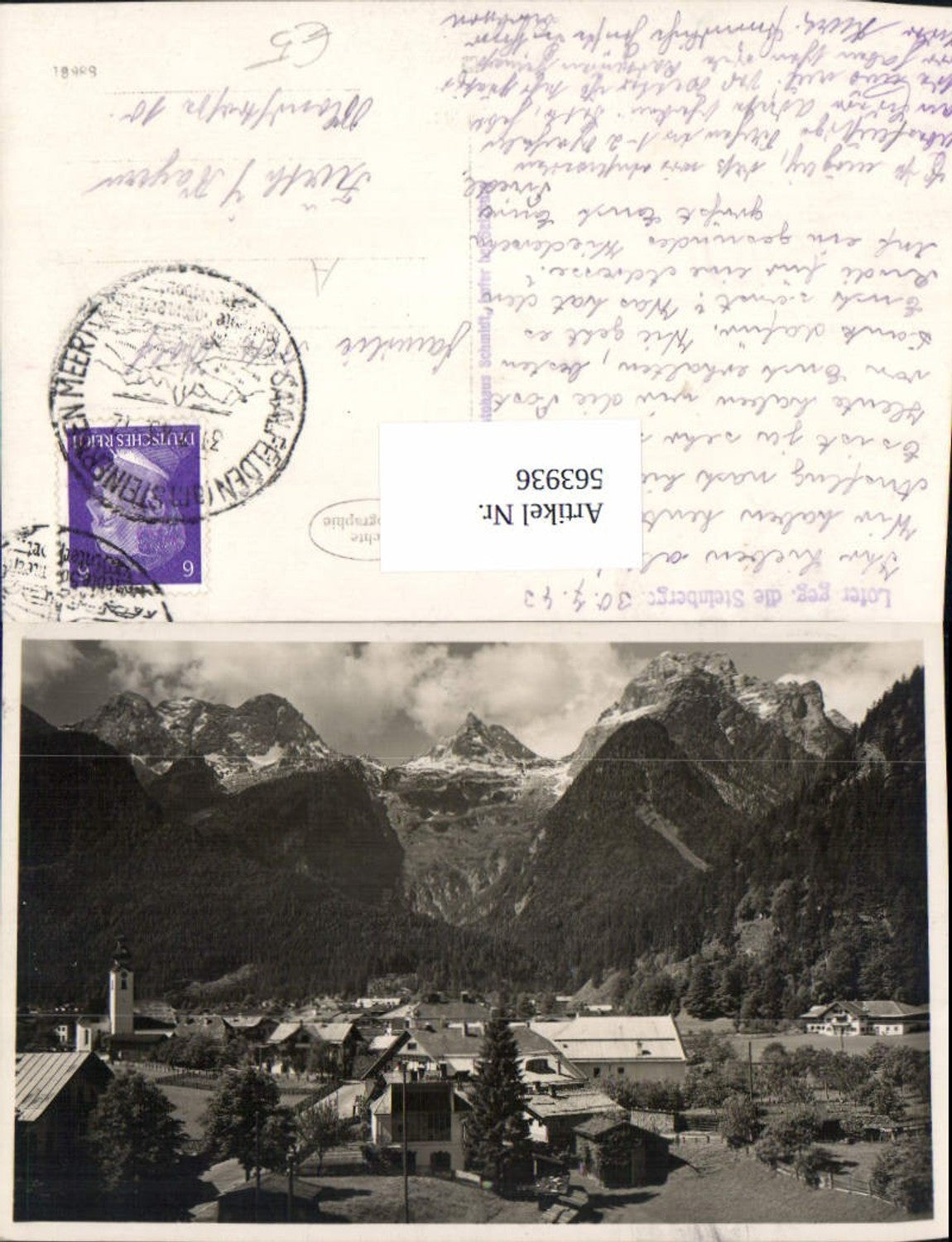 563936,Foto Ak Lofer geg. d. Steinberge