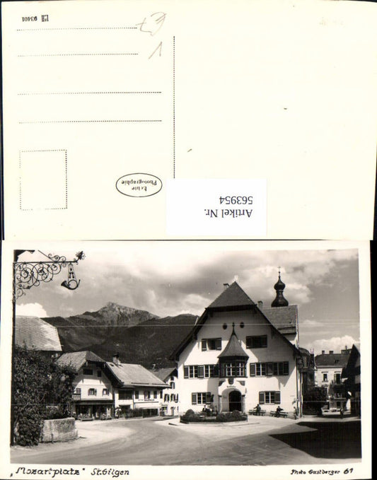 563954,Foto Ak St Gilgen Mozartplatz Mozartbrunnen pub Photo Gastberger 61