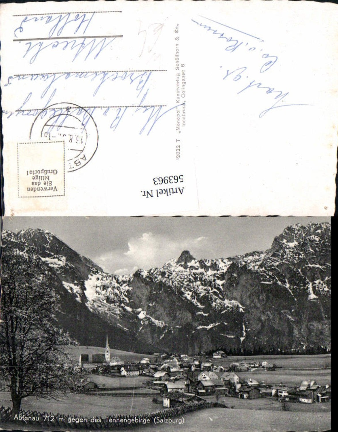 563963,Abtenau geg. d. Tennengebirge