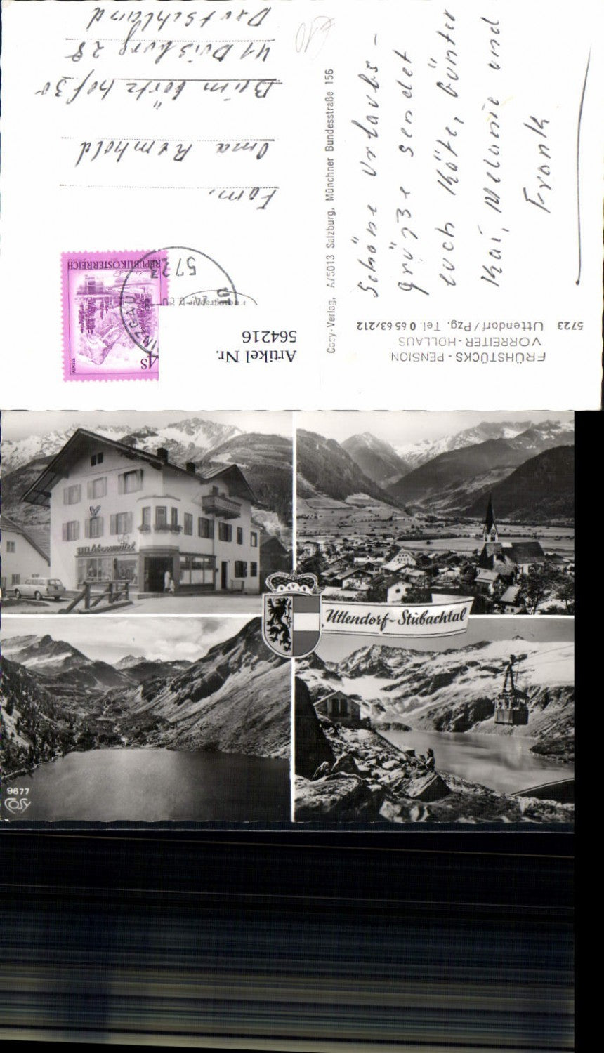 564216,Mehrbild Ak Uttendorf Stubachtal Pension Vorreiter-Hollaus Seilbahn