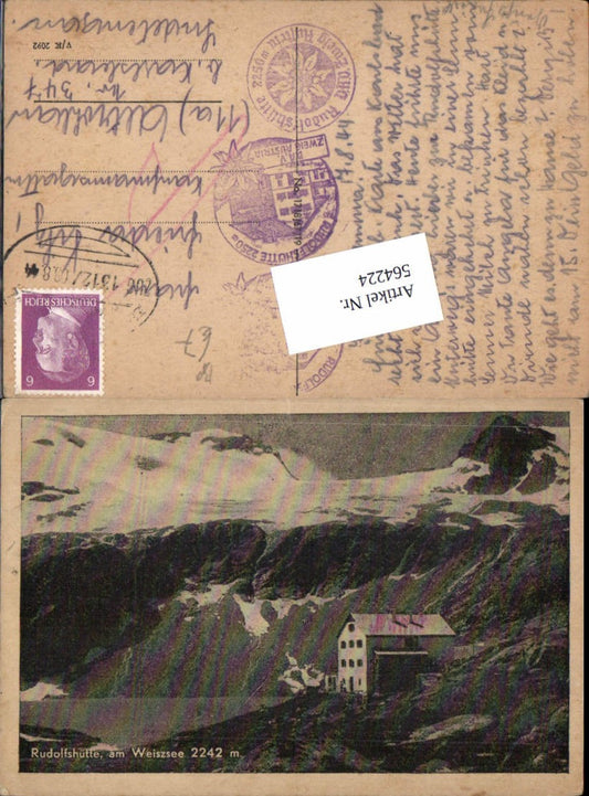 564224,Uttendorf Rudolfshütte am Weiszsee Bahnpost Zug 1312
