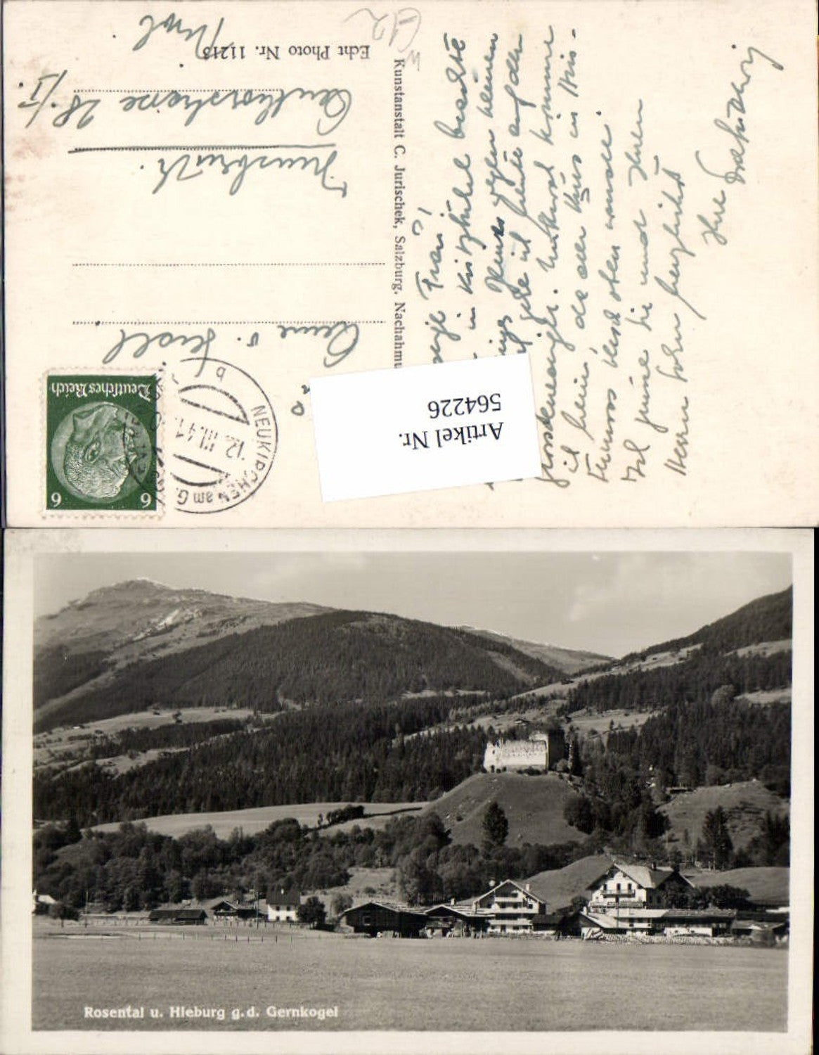 564226,Neukirchen am Großvenediger Rosental u. Burgruine Hieburg g. d. Gernkogel