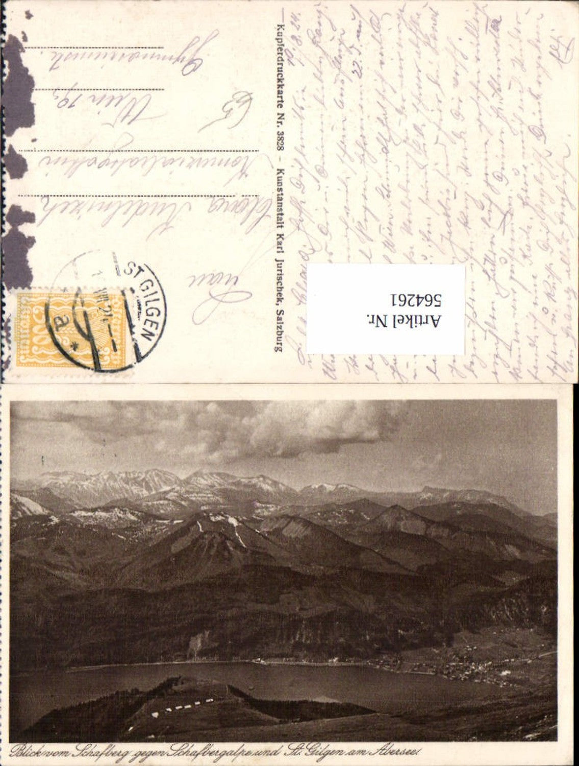 564261, View from Schafberg St Gilgen on Abersee Wolfgangsee