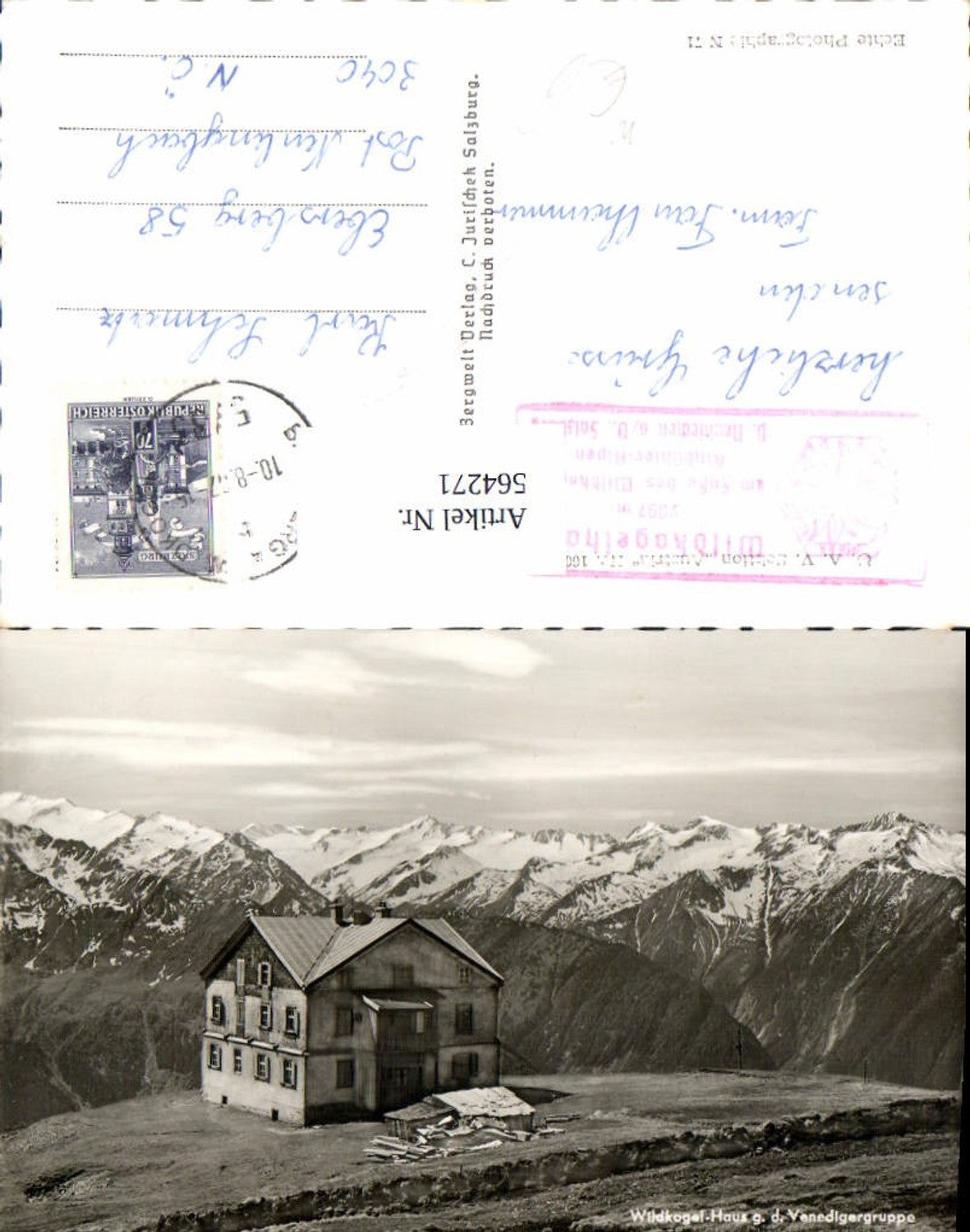 564271,Foto Ak Neukirchen am Großvenediger Wildkogel-Haus g. d. Venedigergruppe