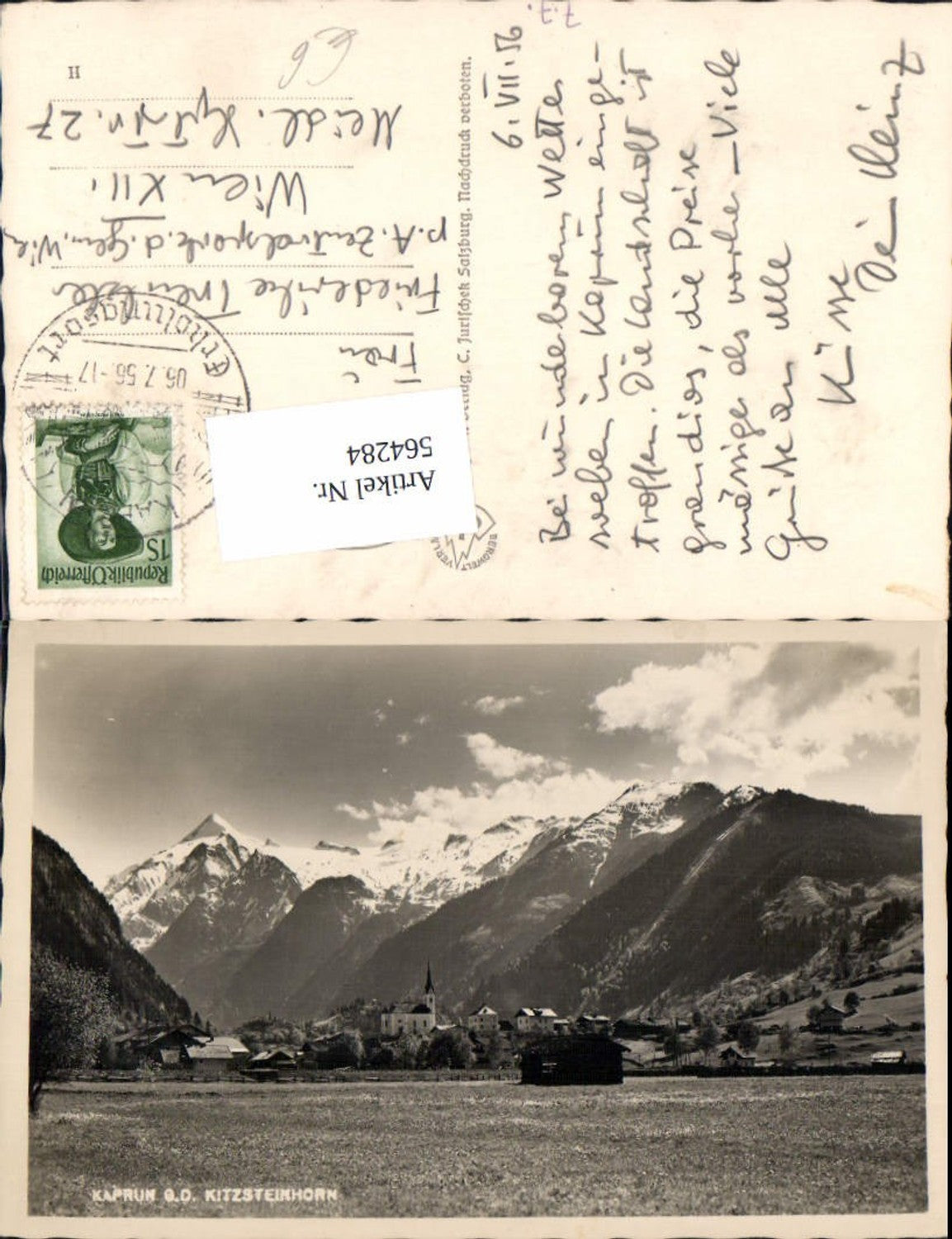 564284,Foto Ak Kaprun g. d. Kitzsteinhorn