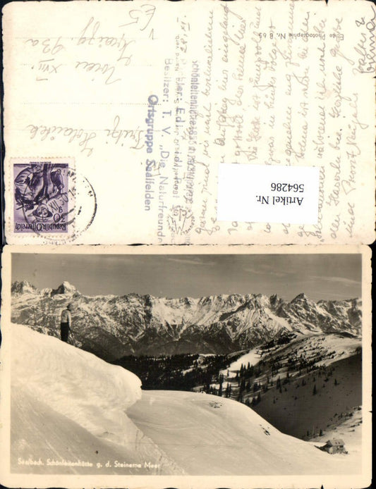 564286,Foto Ak Saalbach-Hinterglemm Schönleitenhptte g. d. Steinerne Meer Winteransicht pub C. Jurischek B 65