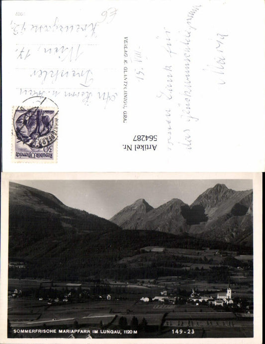 564287,Foto Ak Mariapfarr im Lungau Totale