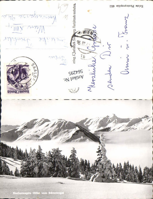 564295,Foto Ak Hochalmspitz v. Bärenkogel Winteransicht Mallnitz