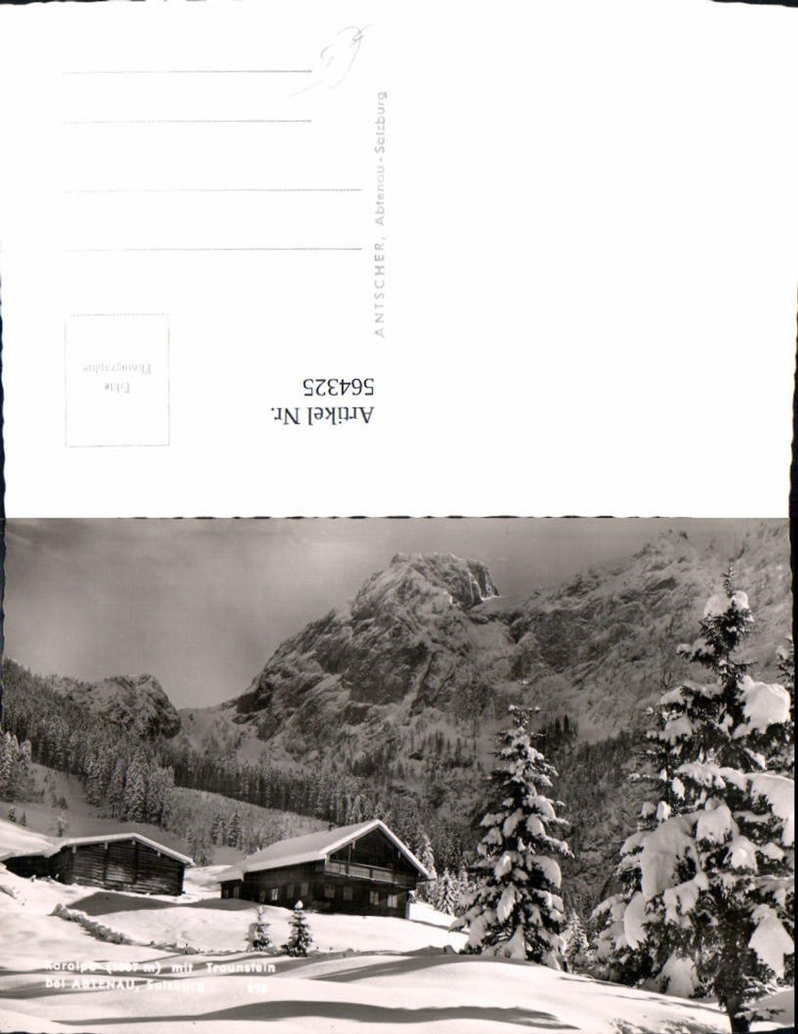 564325,Foto Ak Koralpe m. Traunstein b. Abtenau Winteransicht