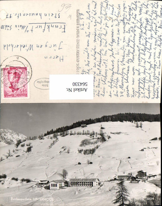 564330,Foto Ak Maria Alm am Steinernen Meer Bundessportheim Hintermoos Winteransicht