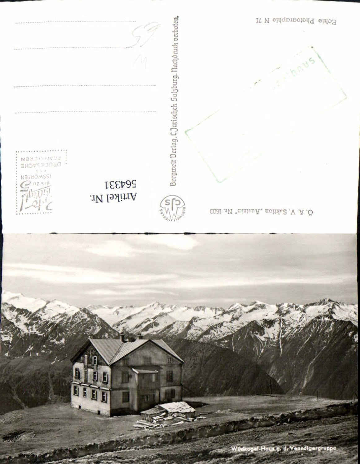 564331,Foto Ak Neukirchen am Großvenediger Wildkogel-Haus g.d. Venedigergruppe