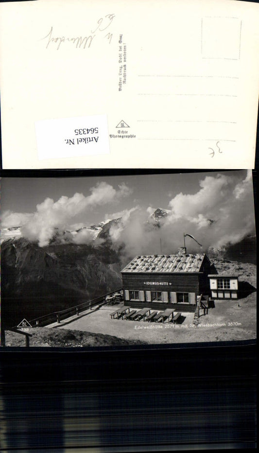 564335,Fusch an der Großglocknerstraße Edelweißhütte m. Gr. Wiesbachhorn