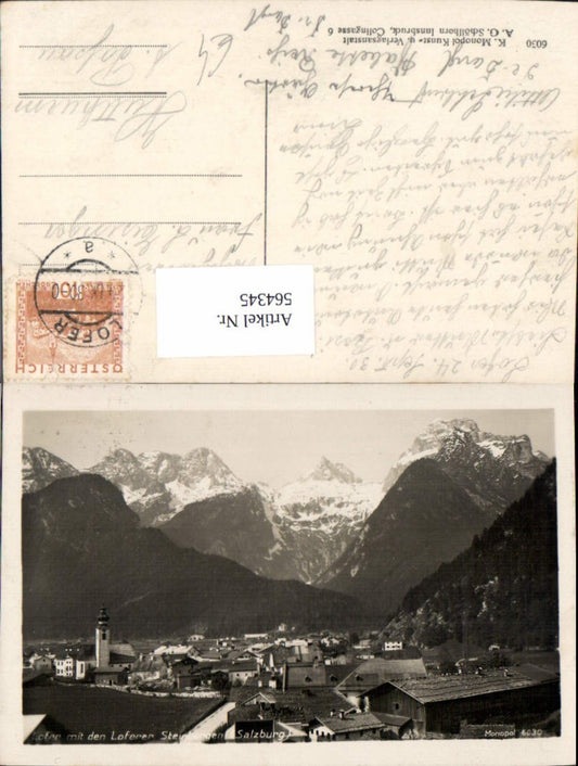 564345,Foto Ak Lofer m. Loferer Steinbergen