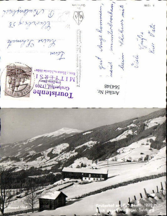 564348,Foto Ak Mittersill Gruberhof am Paß Thurn Blick geg. Wildkogel