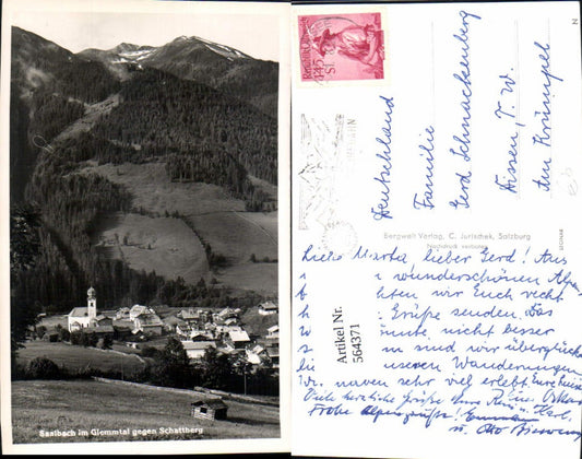 564371,Foto Ak Saalbach im Glemmtal geg. Schattberg Saalbach-Hinterglemm