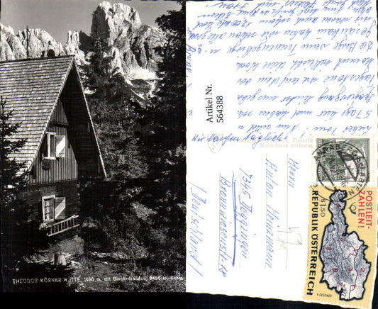 564388,Foto Ak Annaberg-Lungötz Theodor-Körner-Hütte m. Bischofsmütze