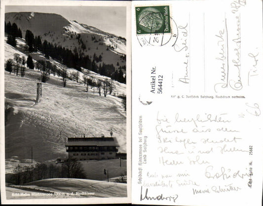 564412,Foto Ak Schi-Heim Hintermoos g. d. Hochkaser Winteransicht Maria Alm am Steinernen Meer