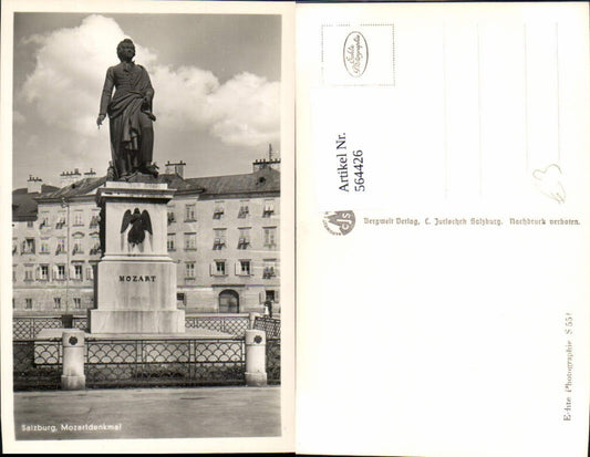 564426, Photo Ak Salzburg Mozart Monument Mozart Monument