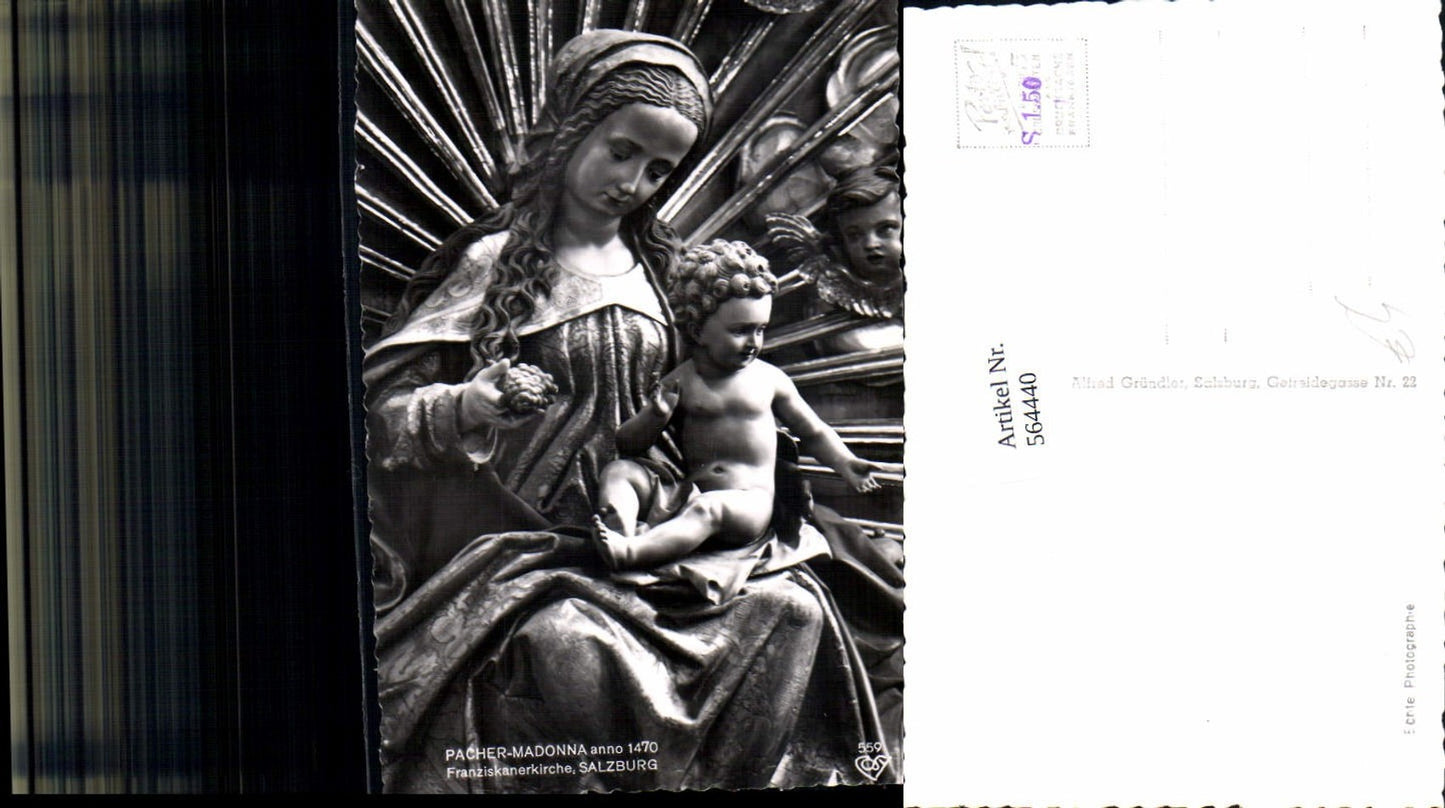 564440,Photo Ak Salzburg Franciscan Church Pacher-Madonna Religion