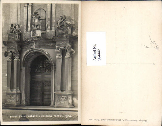 564442, Photo Ak Salzburg Hofstallkaserne Portal pub A. Stockhammer 1932