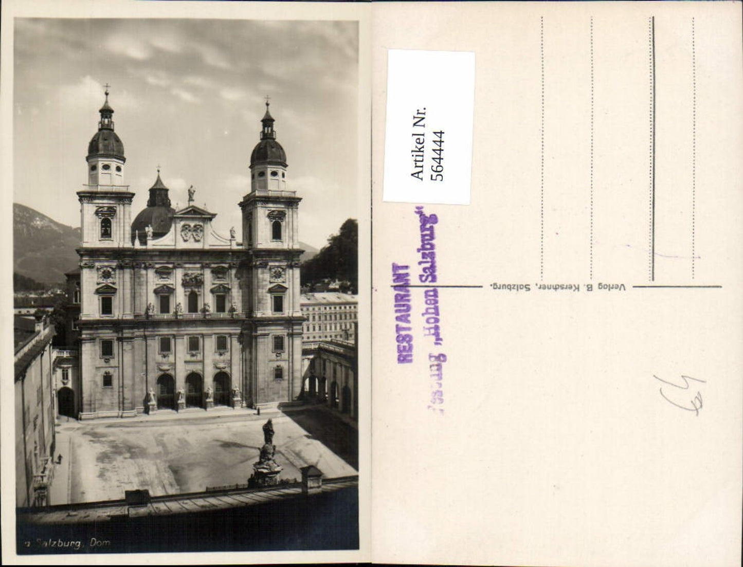 564444, Photo Ak Salzburg Cathedral Cathedral Square
