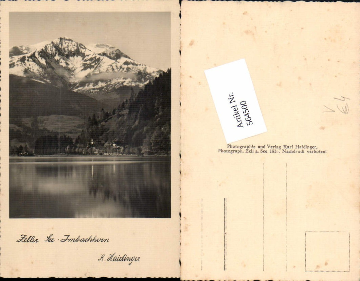 564500,Zell am See Zeller See Imbachhorn pub Haidinger