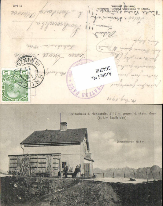 564508,Alm Saalfelden 1911 Statzerhaus am Hundstein
