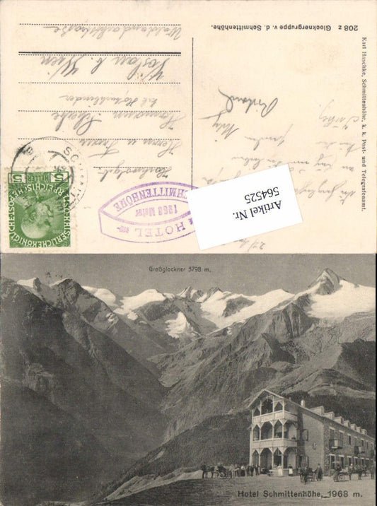564525,Zell am See Schmittenhöhe Hotel m. Glocknergruppe 1908