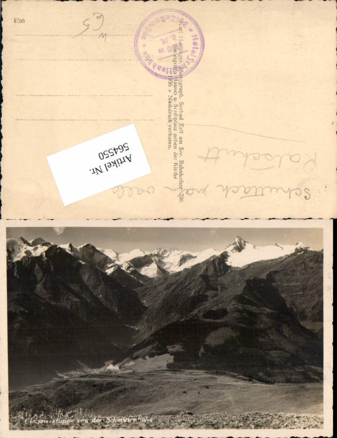 564550,Foto-AK Zell am See Schmittenhöhe