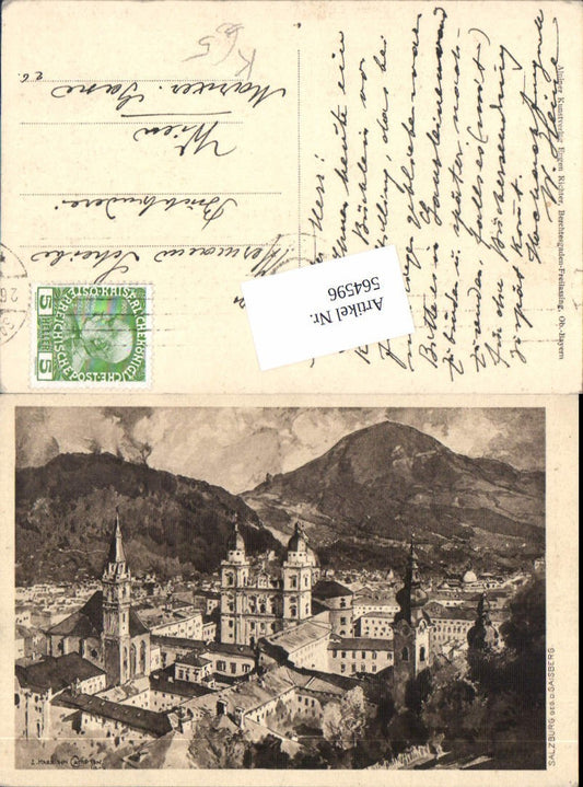 564596, great artists AK E. Harrison Compton Salzburg City