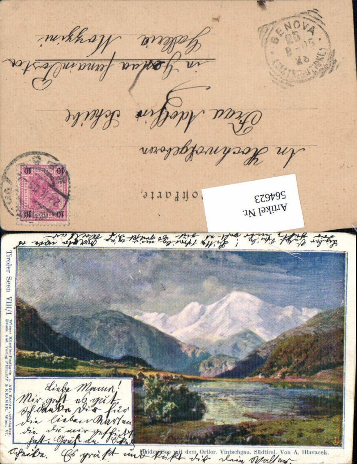 564623,Lithographie Philipp & Kramer VIII/1 Haidensee St. Valentin auf der Haide