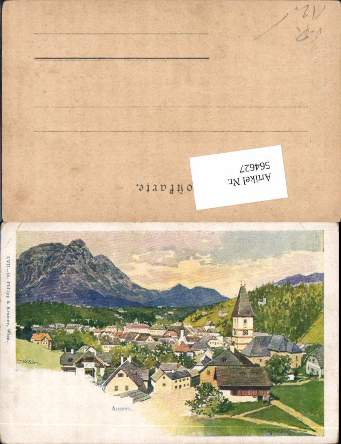 564627,Lithographie Philipp & Kramer CVII/10 F. Kopallik Bad Aussee