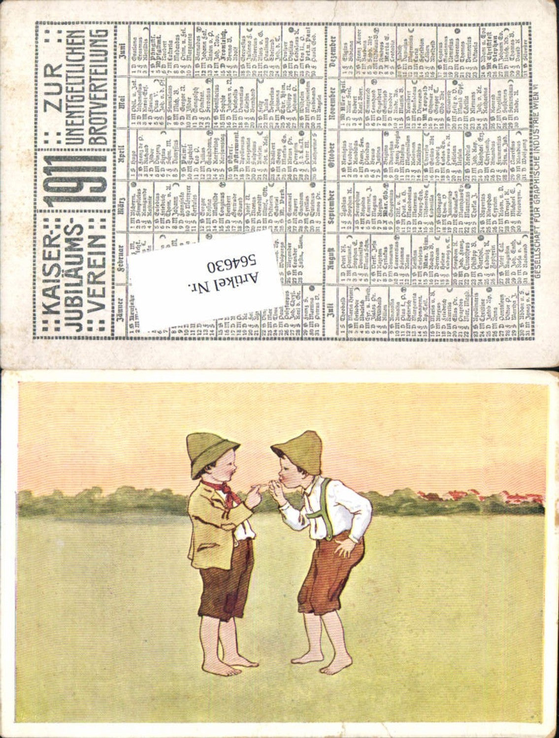 564630,Künstler AK Kinder Rauchen Zigaretten Hut Jubiläumsverein 1911